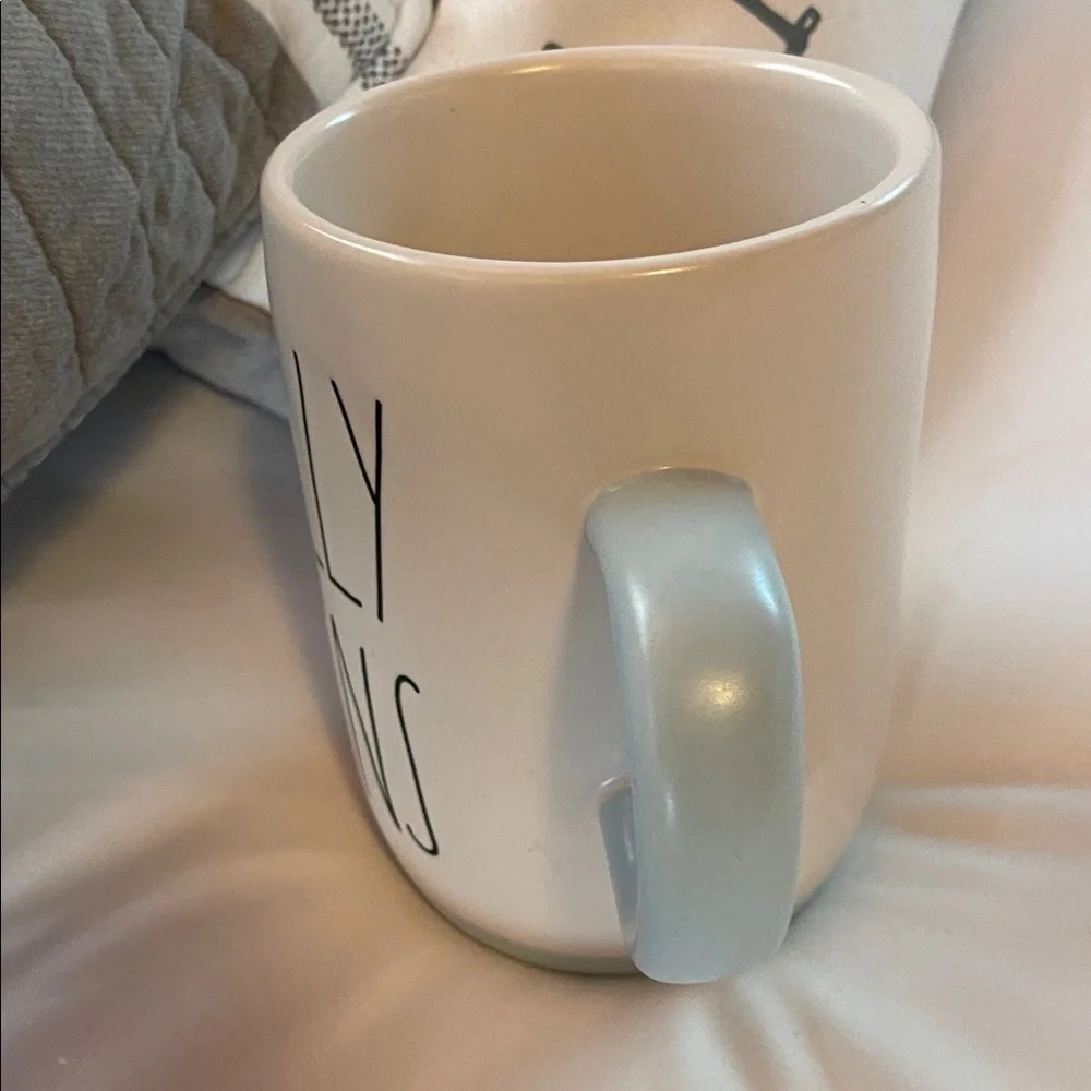 Rae Dunn White and Blue 'Jelly Beans' Mug